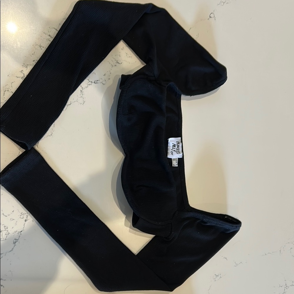 Princess Polly Black Crop Top